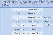 沙子多少钱一吨2023价格表,沙子多少钱一方2023价格表