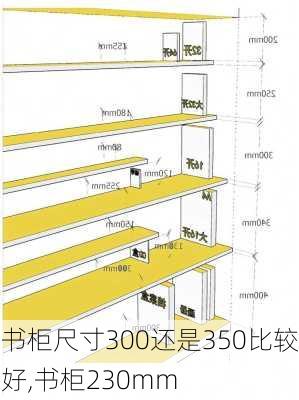 书柜尺寸300还是350比较好,书柜230mm