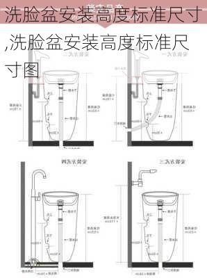 洗脸盆安装高度标准尺寸,洗脸盆安装高度标准尺寸图