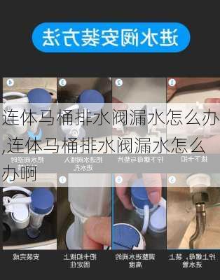 连体马桶排水阀漏水怎么办,连体马桶排水阀漏水怎么办啊