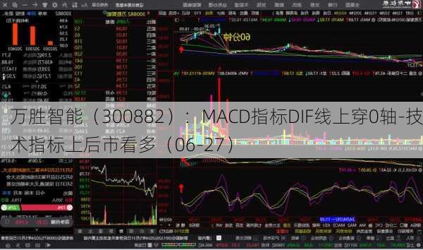 万胜智能（300882）：MACD指标DIF线上穿0轴-技术指标上后市看多（06-27）