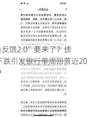 
“负反馈2.0”要来了？债市下跌引发银行单周回落近200BP