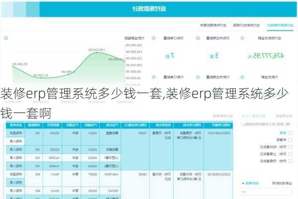 装修erp管理系统多少钱一套,装修erp管理系统多少钱一套啊