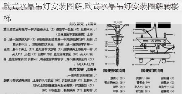 欧式水晶吊灯安装图解,欧式水晶吊灯安装图解转楼梯