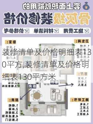 装修清单及价格明细表130平方,装修清单及价格明细表130平方米