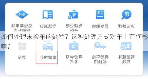 如何处理未检车的处罚？这种处理方式对车主有何影响？