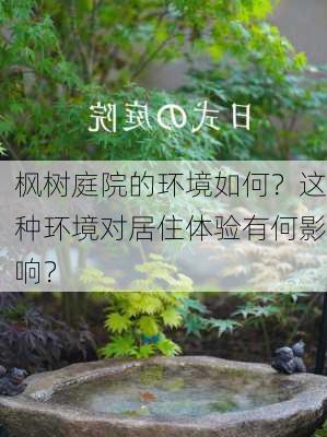 枫树庭院的环境如何？这种环境对居住体验有何影响？