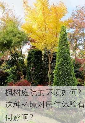 枫树庭院的环境如何？这种环境对居住体验有何影响？